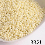 Opaque 11/0 Glass Seed Beads, Round, Light Yellow, 11/0, 2mm, Hole: 0.8mm, about 660pcs/10g(SEED-I013-2mm-RR51)