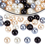 60Pcs 4 Colors Resin Imitation Pearl Beads, Round, Mixed Color, 20mm, Hole: 2.6mm, 15pcs/color(RESI-PH0001-92)