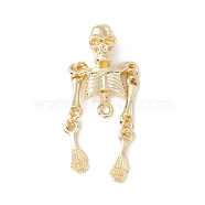 Halloween Alloy Connector Charms, Upper Body Bone, Light Gold, 40x17x4.8mm, Hole: 1.6~1.8mm(FIND-G025-01LG)