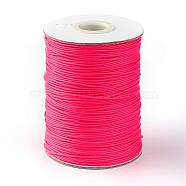 Korean Waxed Polyester Cord, Fuchsia, 1mm, about 85yards/roll(YC1.0MM-A180)