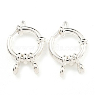 304 Stainless Steel Spring Ring Clasps, Ring, Silver, 16x2.5mm, Hole: 2.5mm(STAS-G190-17S-A)