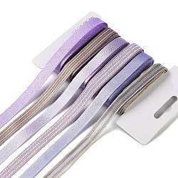 18 Yards 6 Styles Polyester Ribbon, for DIY Handmade Craft, Hair Bowknots and Gift Decoration, Purple Color Palette, Plum, 3/8~1/2 inch(9~12mm), about 3 yards/style(SRIB-Q022-B06)