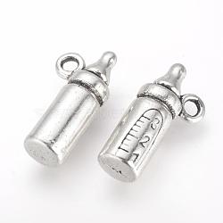 Tibetan Style Alloy Pendants, Cadmium Free & Lead Free, Feeding-bottle, Antique Silver, 20x10x6.5mm, Hole: 2mm, about 340pcs/1000g(TIBE-Q070-89AS-RS)