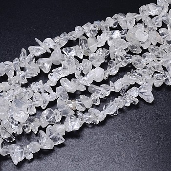Natural Quartz Crystal Beads Strands, Rock Crystal Beads, Chips, Dyed, 8~20x8~18mm, Hole: 1mm, about 31.5 inch