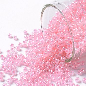TOHO Round Seed Beads, Japanese Seed Beads, (908) Baby Pink Ceylon Pearl, 11/0, 2.2mm, Hole: 0.8mm, about 1111pcs/bottle, 10g/bottle