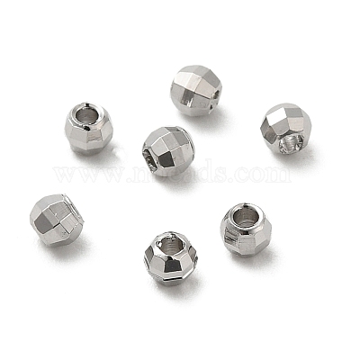 Real Platinum Plated Barrel Brass Spacer Beads