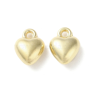 Golden Heart Plastic Charms