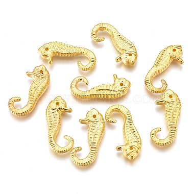 Golden Sea Horse Plastic Pendants