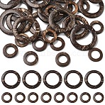 35Pcs Wood Jewelry Findings Coconut Linking Rings, Camel, 20~38x2~5mm(COCO-YW0001-01)
