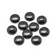 Synthetic Black Stone Cabochons, Half Round/Dome, 8x4mm(G-R416-8mm-46-1)