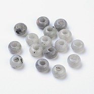 Gemstone European Beads, Import Labradorite, without Core, Large Hole Beads, Rondelle, Gainsboro, 14x8mm, Hole: 5mm(X-SPDL-D003-70)