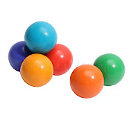 6 Colors Rainbow Color Wooden Ball Toys, Educational Counting Toys, Colorful, 46~46.5mm(AJEW-WH0472-83B)