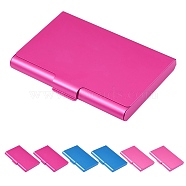 6Pcs 3 Colors Aluminium Alloy Business Cards Stroage Box, Hand-push Type, Rectangle, Mixed Color, 65x93x10mm, 2pcs/color(AJEW-SZ0001-55B)