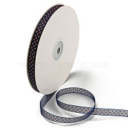 100 Yards Polka Dot Print Nylon Ribbons, Flat, Light Coral, 3/8 inch(10mm), about 100 Yards/Roll(OCOR-G014-01B)