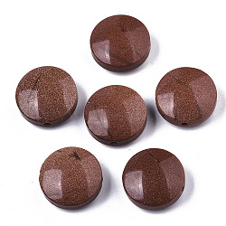 Synthetic Goldstone Beads, Flat Round, 26~27x12mm, Hole: 2.5mm(G-N0326-015)