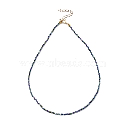 Faceted Rondelle Glass Beaded Necklaces, with Golden Plated Brass Spring Ring Clasps, Colorful, 14.37 inch(36.5cm)(NJEW-JN03004-02)