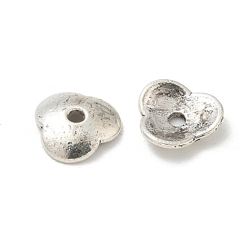 Tibetan Style Alloy Beads, Cadmium Free & Lead Free, Flower, Antique Silver, 10.5x2mm, Hole: 1.8mm