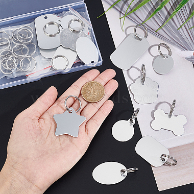 ahadermaker bricolage estampage étiquette vierge charme porte-clés kit de fabrication(DIY-GA0004-18)-3
