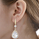 4 Pairs 4 Colors Glass Teardrop Dangle Earrings(EJEW-AN0003-95)-4