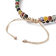 Natural Agate Round Braided Bead Bracelets(BJEW-JB09840-02)-3