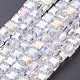 Chapelets de perles en verre galvanoplastique(EGLA-D018-6x6mm-01)-1