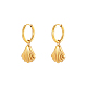 Boucles d'oreilles pendantes en forme de coquille en acier inoxydable pour femmes(HK0128-1)-1
