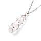 Ожерелья с подвесками из натурального розового кварца(NJEW-JN03870-01)-4
