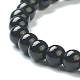 Bracelets extensibles en perles de verre rondes pour femmes adolescentes(BJEW-A117-B-21)-3