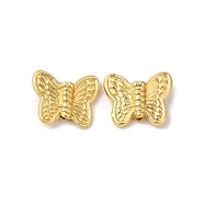 Rack Plating Brass Beads, Cadmium Free & Lead Free, Butterfly, Real 18K Gold Plated, 8.7x10.6x3.5mm, Hole: 1.2mm(KK-S375-07G)