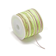 50M Segment Dyed Nylon Chinese Knotting Cord, for DIY Jewelry Making, Spring Green, 0.8mm, about 54.68 Yards(50m)/Roll(NWIR-YW0001-05B)