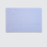 PVC Cutting Mat Pad, with Scale, for Desktop Fine Manual Work Leather Craft Sewing DIY Punch Board, Rectangle, Lilac, 15x22cm(SCRA-PW0011-01F)