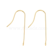 316 Surgical Stainless Steel Earring Hooks, with Vertical Loops, Golden, 28x3mm, Hole: 1.8mm, 21 Gauge, Pin: 0.7mm(STAS-E027-01B-G)