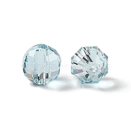 K9 Glass, Imitation Austrian Crystal Beads, Faceted, Roundell, Light Sky Blue, 6x6x6mm, Hole: 1.2mm(GLAA-R001-02-01)