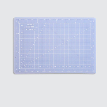 PVC Cutting Mat Pad, with Scale, for Desktop Fine Manual Work Leather Craft Sewing DIY Punch Board, Rectangle, Lilac, 15x22cm