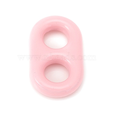 Pink Oval Alloy+Enamel Links