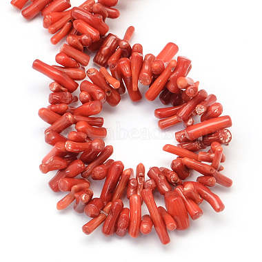 Dyed Chips Synthetic Coral Beads Strands(CORA-Q026-01A)-2