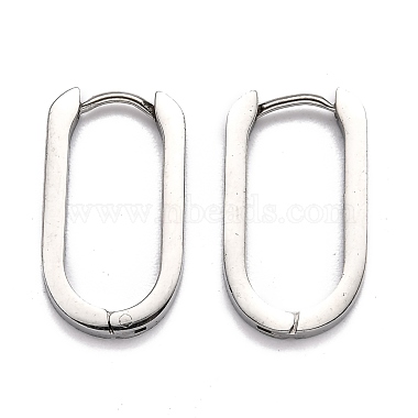 Oval 304 Stainless Steel Earrings