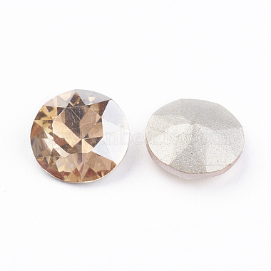 Pointed Back & Back Plated Glass Rhinestone Cabochons(RGLA-J012-8mm-001GS)-2
