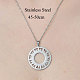 Non-Tarnish 201 Stainless Steel Hollow Sun Pendant Necklace(NJEW-OY002-28)-3