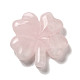 Statues de trèfle sculptées en quartz rose naturel(DJEW-G044-01A)-2