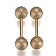 304 Stainless Steel Ball Stud Earrings(EJEW-H113-01G-D)-1