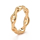 Ion Plating(IP) 304 Stainless Steel Coffee Bean Chain Shape Open Cuff Ring for Women(RJEW-C025-33B-G)-1