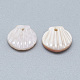 Natural White Shell Mother of Pearl Shell Charms(SSHEL-S260-097C)-2
