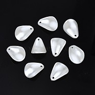 ABS Plastic Imitation Pearl Pendants, Teardrop, Creamy White, 17.5x12.5x1.5mm, Hole: 1.5mm, about 1690pcs/500g(KY-T023-017)
