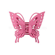 Hollow Butterfly Shape Plastic Large Claw Hair Clips, Hair Accessories for Women Girl, Hot Pink, 130x145mm(PW-WG59392-05)