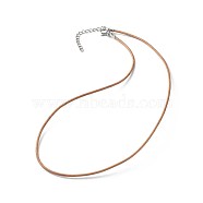 Cowhide Leather Choker Necklaces, with 304 Stainless Steel Lobster Claw Clasps, Peru, 16.14 inch(410mm)(NJEW-JN03597-01)