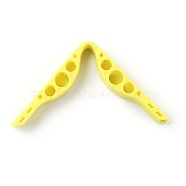 Reusable TPR Anti Fog Nose Bridge Strip, Prevent Eyeglasses from Fogging Bracket, Yellow, 12x1.1x1cm, Hole: 2mm & 6mm & 8mm(AJEW-C006-01H)