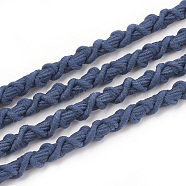 Elastic Cord, with Nylon Outside and Rubber Inside, Steel Blue, 5.5mm, about 100yard/bundle(300 feet/bundle)(EC-S003-05B)