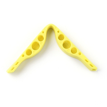 Reusable TPR Anti Fog Nose Bridge Strip, Prevent Eyeglasses from Fogging Bracket, Yellow, 12x1.1x1cm, Hole: 2mm & 6mm & 8mm