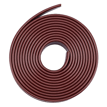 PU Leather Cord, Flat, Coconut Brown, 20x2.5mm, 3m/roll